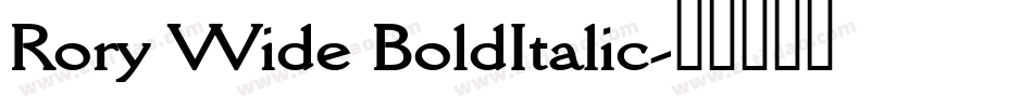 Rory Wide BoldItalic字体转换